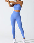 Round Neck Tank and High Waist Leggings Active Set