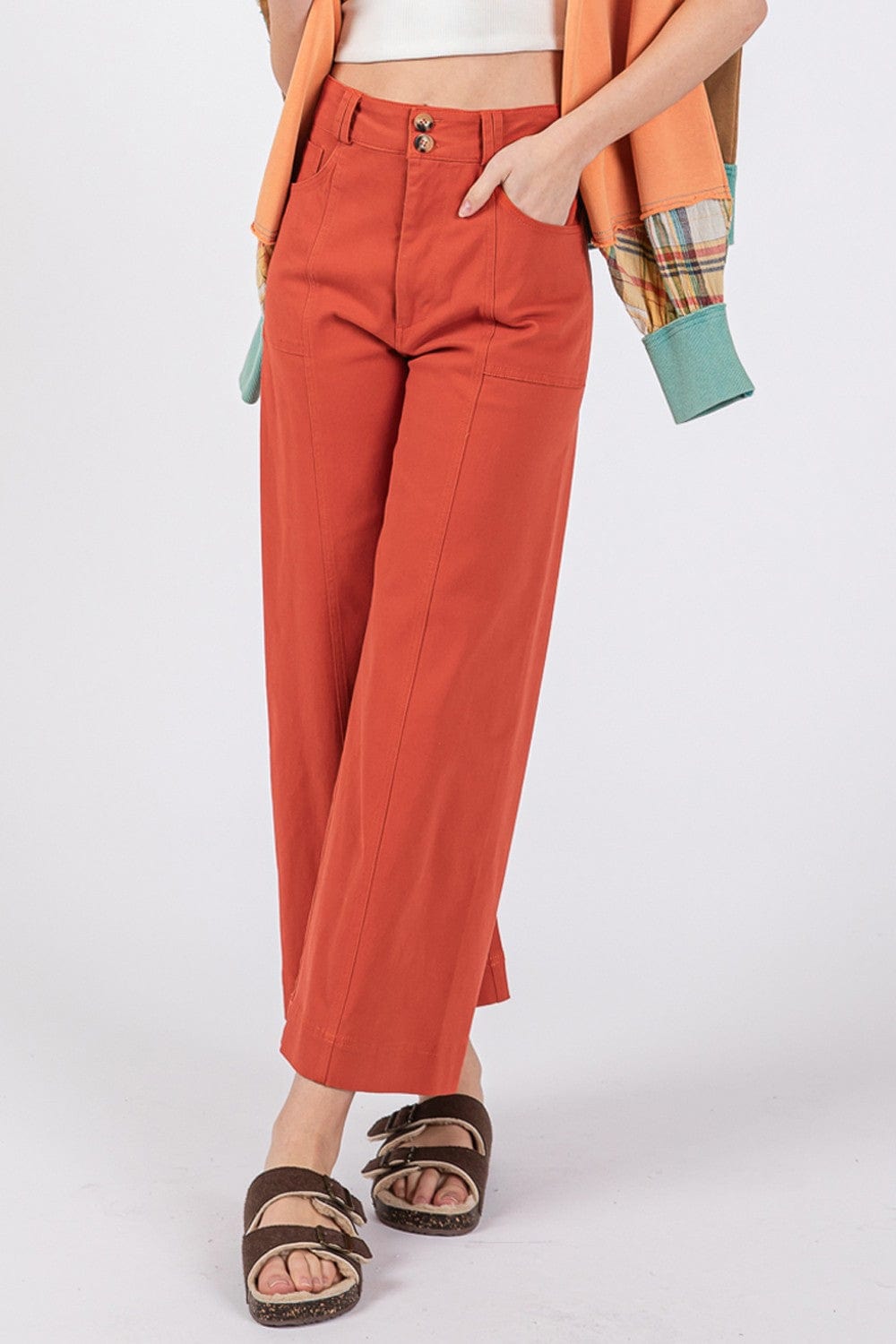 Sienna SAGE + FIG Wide Leg Cropped Pants