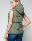 Snobbish Snap and Zip Closure Hooded Vest