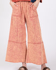 SAGE + FIG Mineral Washed Terry Wide Leg Pants