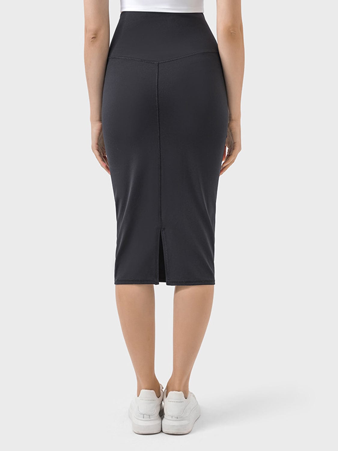 Dark Slate Gray Slit Wrap Active Skirt