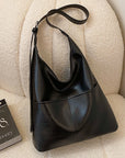 Tan PU Leather Shoulder Bag Sentient Beauty Fashions *Accessories