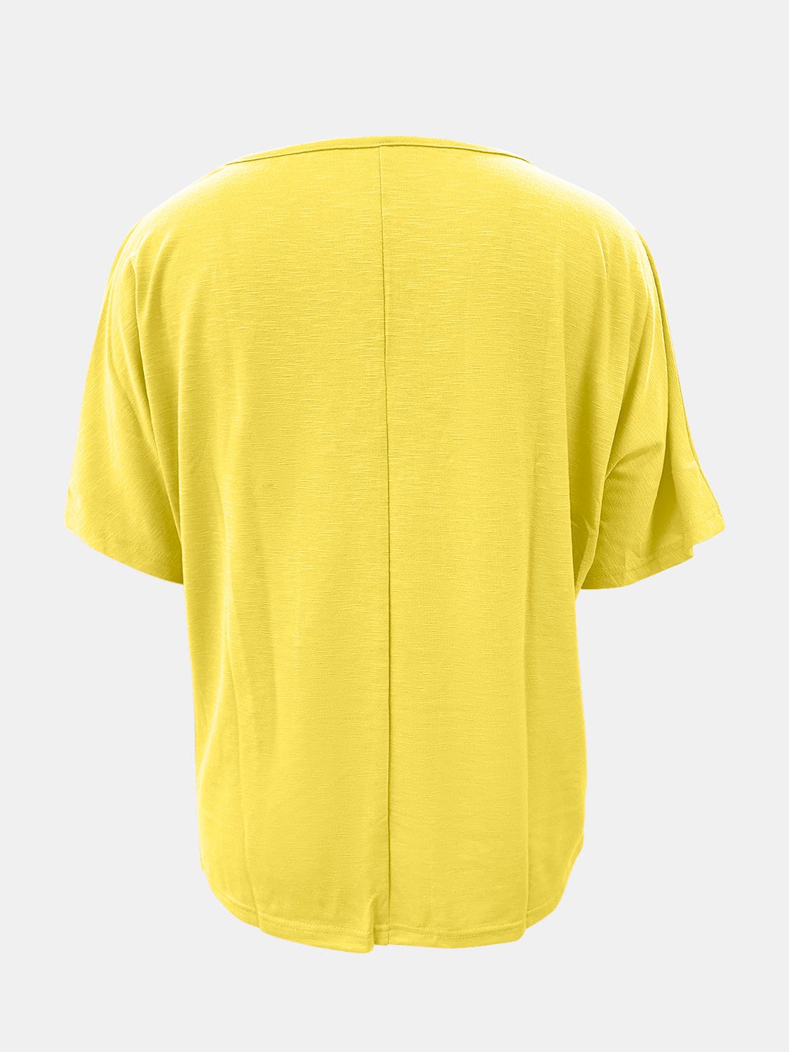 Light Goldenrod Full Size Scoop Neck Short Sleeve T-Shirt