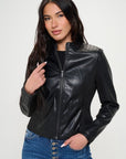 Coalition LA Zip Up Vegan Moto Jacket