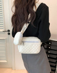 Stitching PU Leather Shoulder Bag