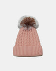 Cable Knit Winter Hat with Pompom