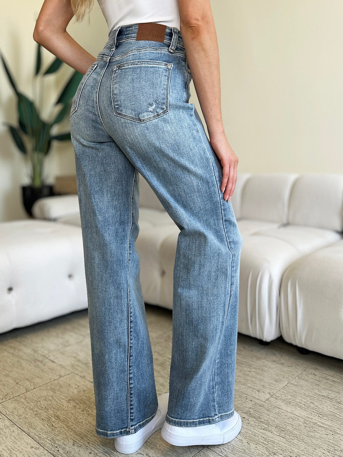 Gray Judy Blue Full Size High Waist Straight Jeans