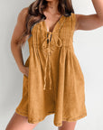 Tied Romper with Pockets