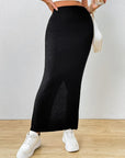 Slit Maxi Wrap Skirt