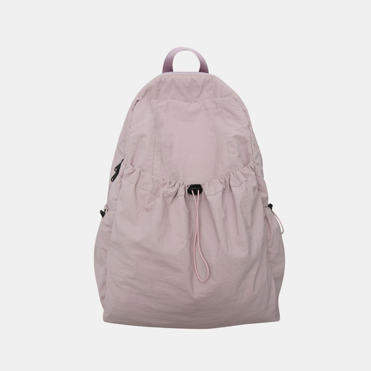 Lavender Drawstring Nylon Backpack Bag