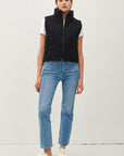 Be Cool Zip Up Turtleneck Puffer Vest with Pockets