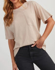 Gray Round Neck Half Sleeve T-Shirt