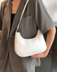 Dark Slate Gray PU Leather Shoulder Bag Sentient Beauty Fashions Apaparel & Accessories