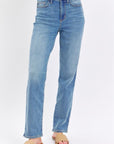 Slate Gray Judy Blue Full Size High Waist Straight Jeans