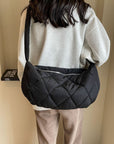 Quilted Polyester Crossbody Bag