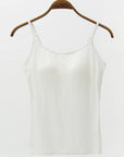 Beige Full Size Adjustable Strap Modal Cami with Bra