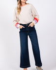 SAGE + FIG High Waist Wide Leg Jeans