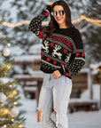 Perfee Christmas Element Round Neck Sweater