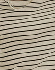 Striped Round Neck Dropped Shoulder Top