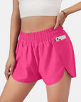 Light Gray Elastic Waist Active Shorts