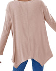 Full Size V-Neck Long Sleeve T-Shirt