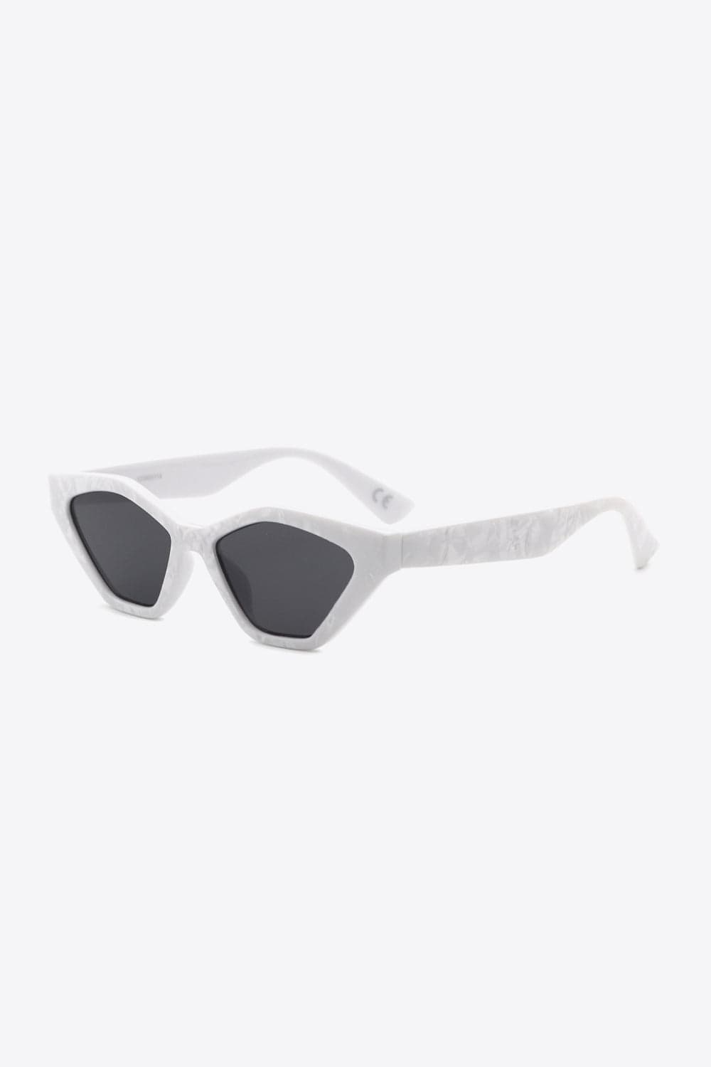 White Smoke Cat Eye Polycarbonate Sunglasses