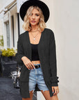 Cable-Knit Long Sleeve Cardigan