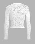 Devine Scoop Neck Long Sleeve Lace Top