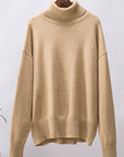 Turtle Neck Dropped Shoulder Sweater