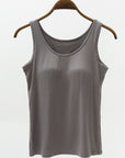 Lavender Full Size Wide Strap Modal Tank with Bra Sentient Beauty Fashions Apparel & Accessories