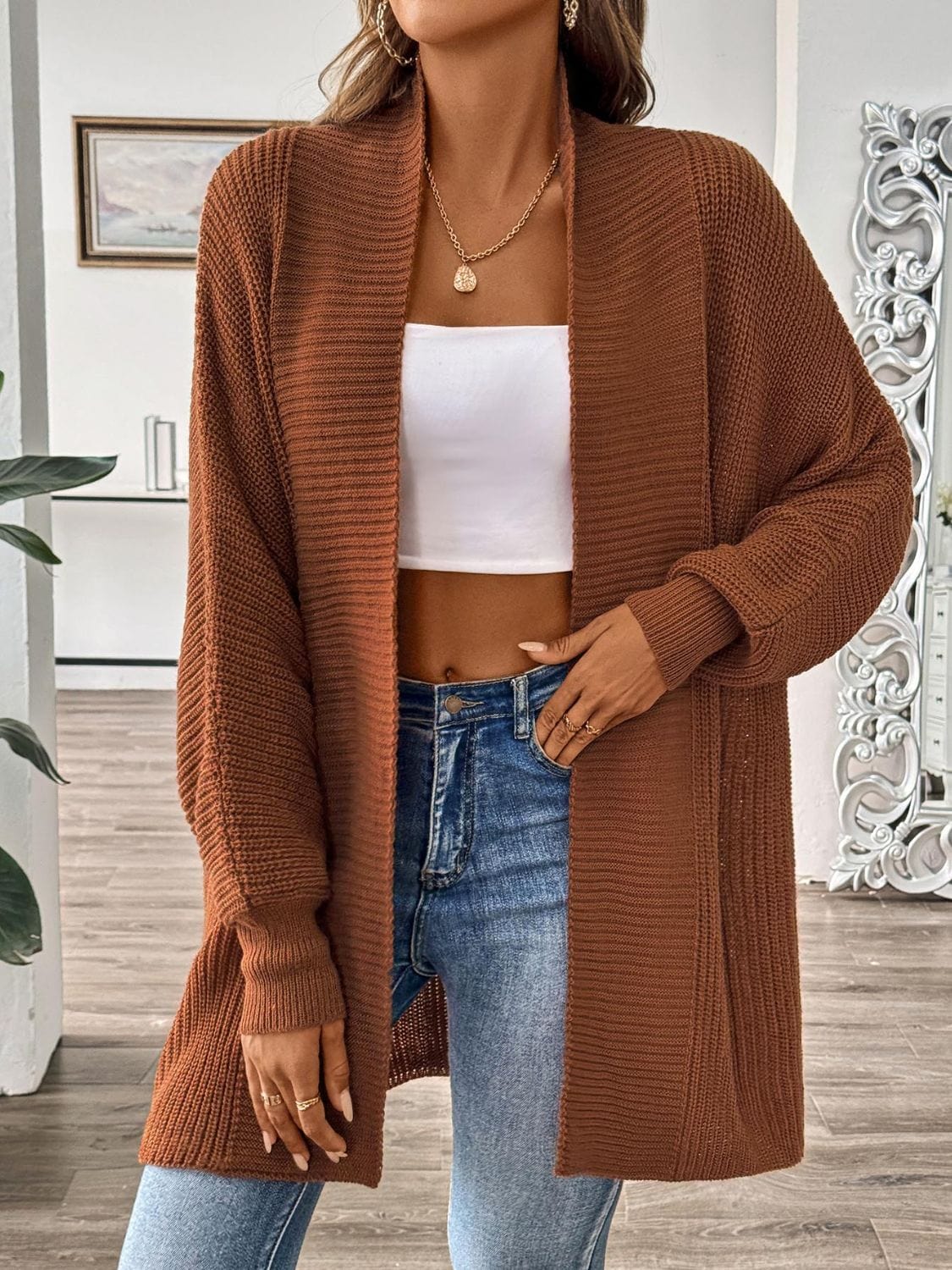 Sienna Open Front Long Sleeve Cardigan