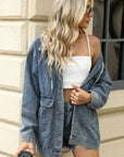 Button Up Long Sleeve Denim Jacket