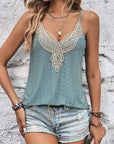 Rosy Brown Eyelet V-Neck Cami