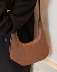 Suede Adjustable Strap Shoulder Bag