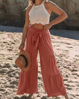 Sienna Tied Ruched Wide Leg Pants