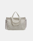 Corduroy Solid Large Tote Bag