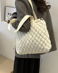 Drawstring Bubble Texture Tote Bag