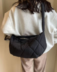 Quilted Polyester Crossbody Bag