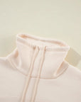 Drawstring Turtleneck Long Sleeve Sweatshirt