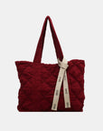 Quilted Nylon Large Tote Bag