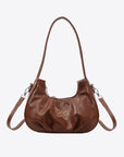 Butterfly Graphic PU Leather Shoulder Bag