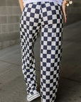 Checkered Wide Leg Pants