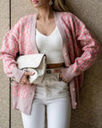 Rosy Brown Button Up Long Sleeve Cardigan