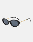 White Smoke Polycarbonate Frame Cat-Eye Sunglasses