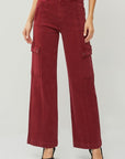 RISEN Full Size High Rise Wide Leg Cargo Jeans