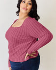 Basic Bae Full Size Ribbed Long Sleeve T-Shirt