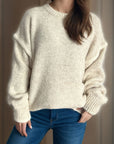 Contrast Trim Round Neck Dropped Shoulder Sweater