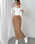 Maxi Knit Wrap Skirt