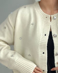 Heart Button Down Long Sleeve Cardigan