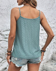 Gray Eyelet V-Neck Cami